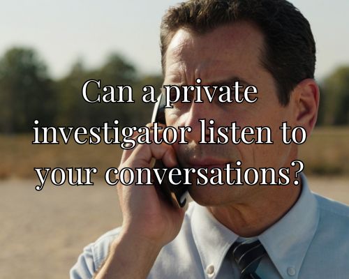 an investigator listening to a conversation