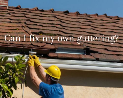 a hired worker for fixing home gutter