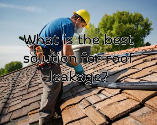 a roofer working on roof leakage