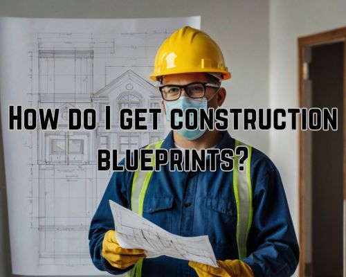 a worker holding a construction blueprint