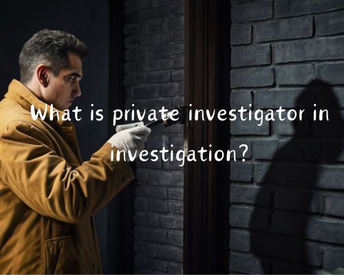 a PI doing his job on an investigation