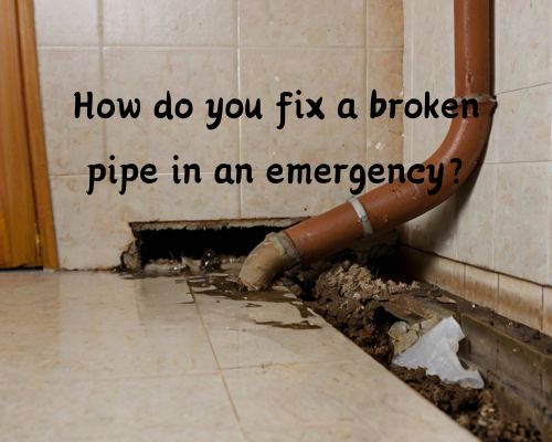 a broken pipe at home