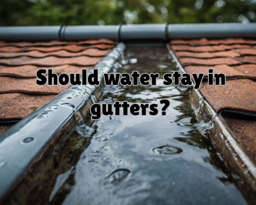 a gutter full of water