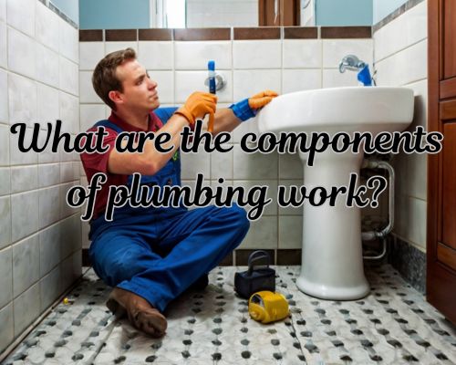 a plumber working on sink piping