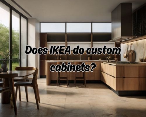 a customized cabinets in the kitchen