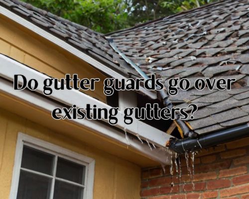 a roof with bad guttering