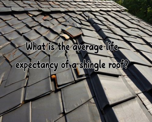 a patched roof shingles