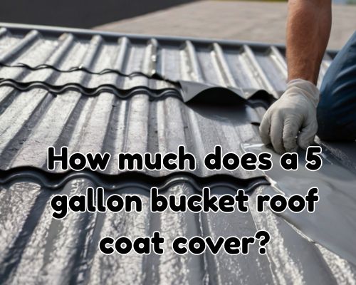 a roof being coated