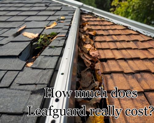 a roof with leafguard installed